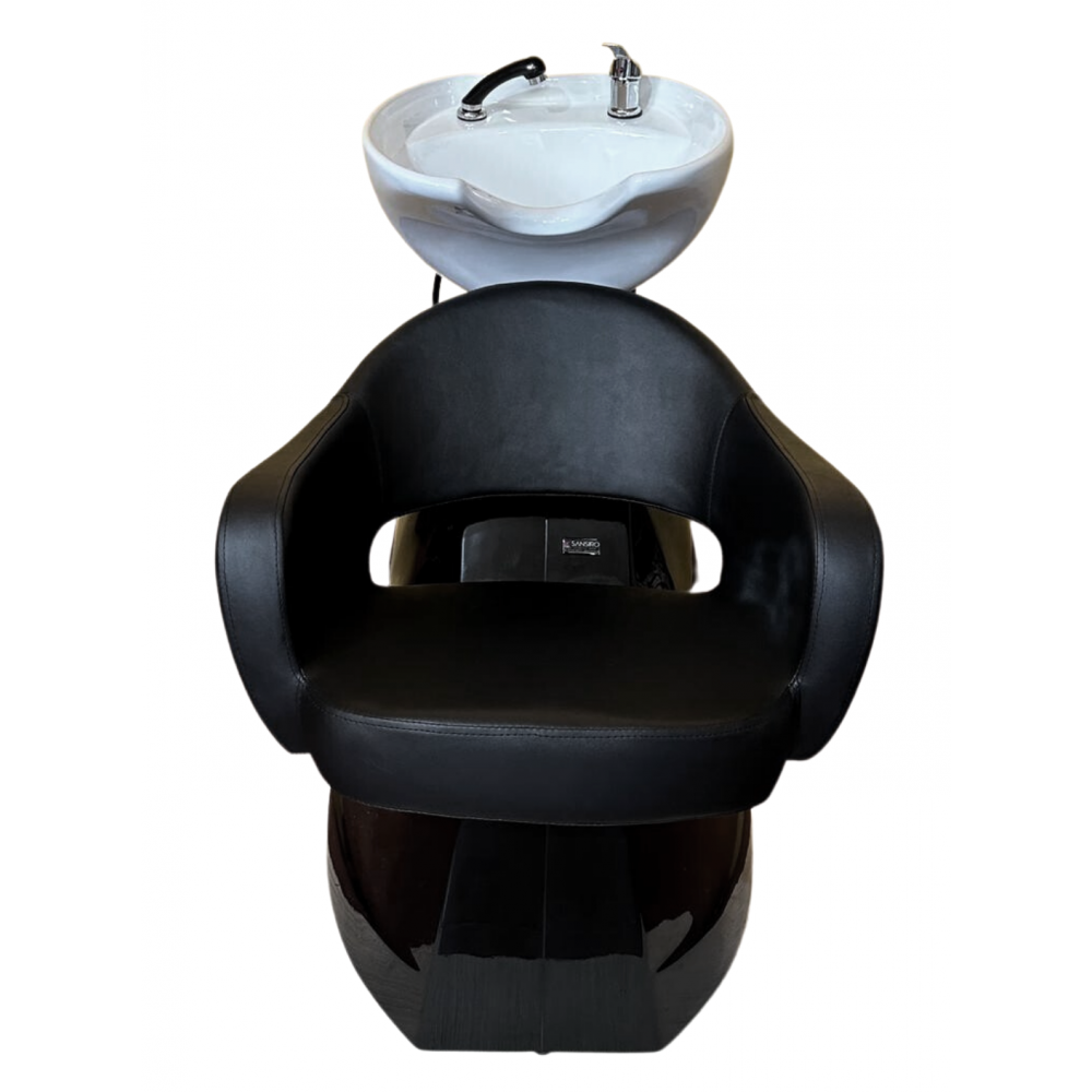 Σταθερός Λουτήρας Μαύρος με Λευκή Λεκάνη 2963 B W