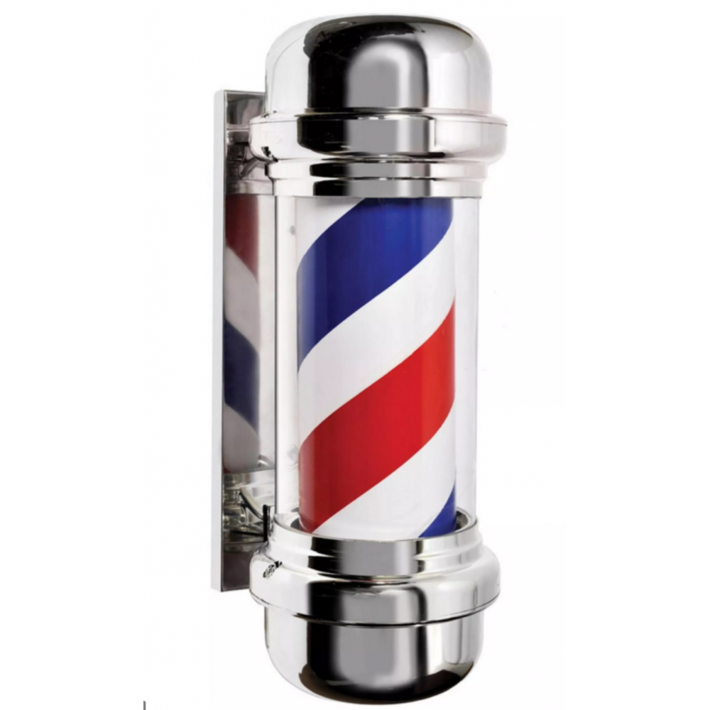 The Shaving Factory - Barber Pole Φάρος κουρείου 65 cm Silver