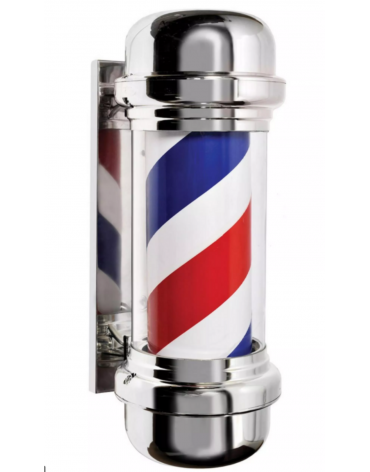The Shaving Factory - Barber Pole Φάρος κουρείου 65 cm Silver