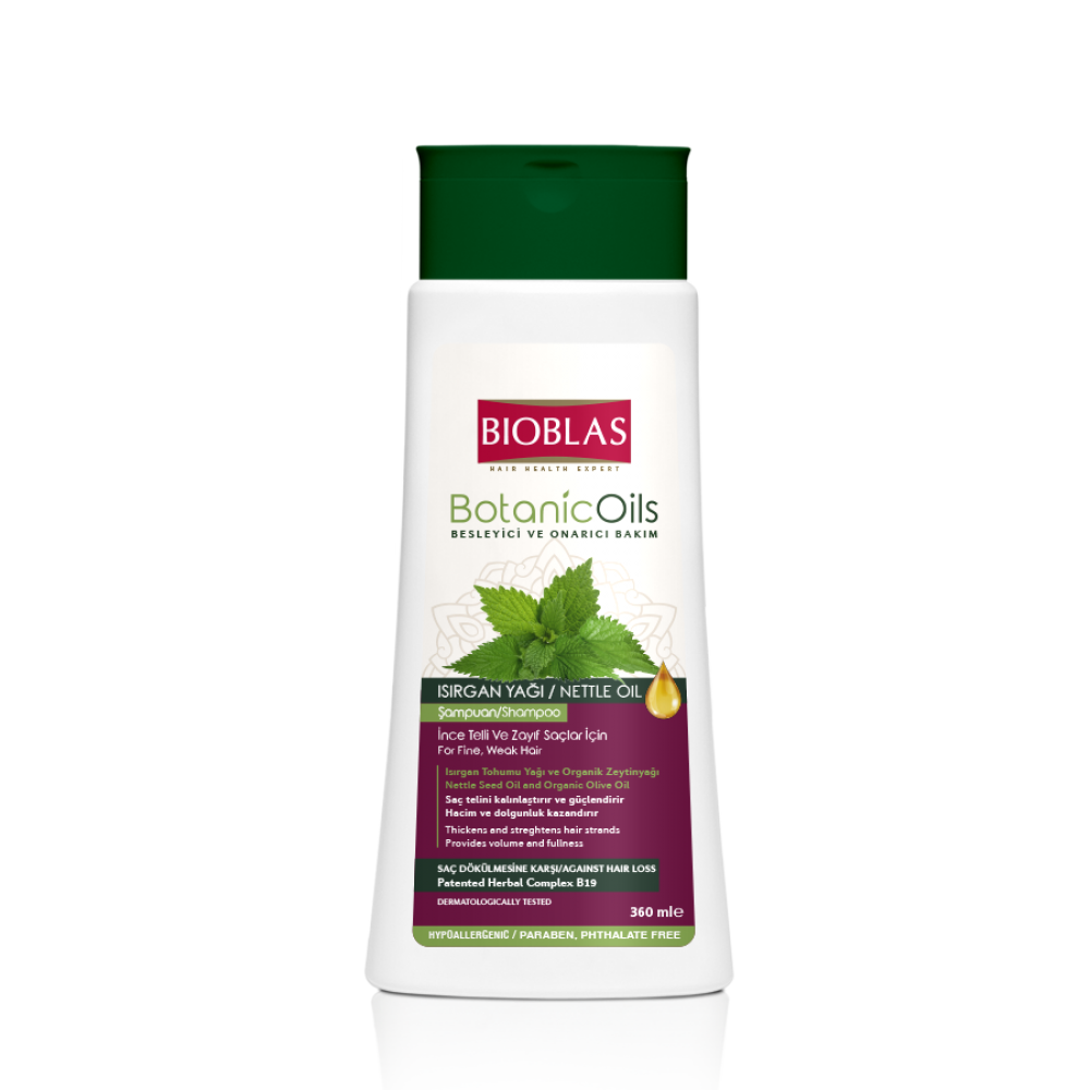 BIOBLAS Tσουκνίδα Oil Σαμπουάν ( αδύναμα ή λεπτά μαλλιά ) 375 ml