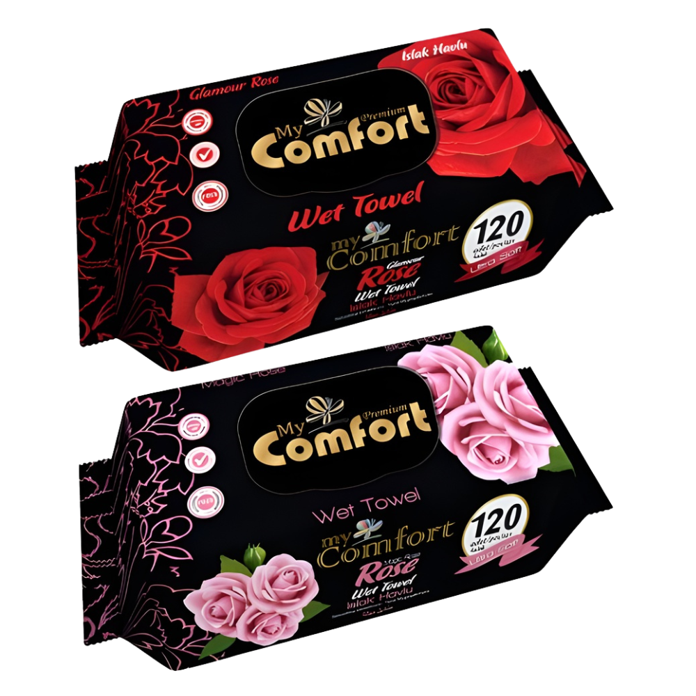 MY COMFORT - ΥΓΡΑ ΜΑΝΤΗΛΑΚΙΑ BLACK ROSE 1 ΣΥΣΚΕΥΑΣΙΑ 120 ΤΕΜΑΧΙΩΝ (ΤΥΧΑΙΑ ΕΠΙΛΟΓΗ)