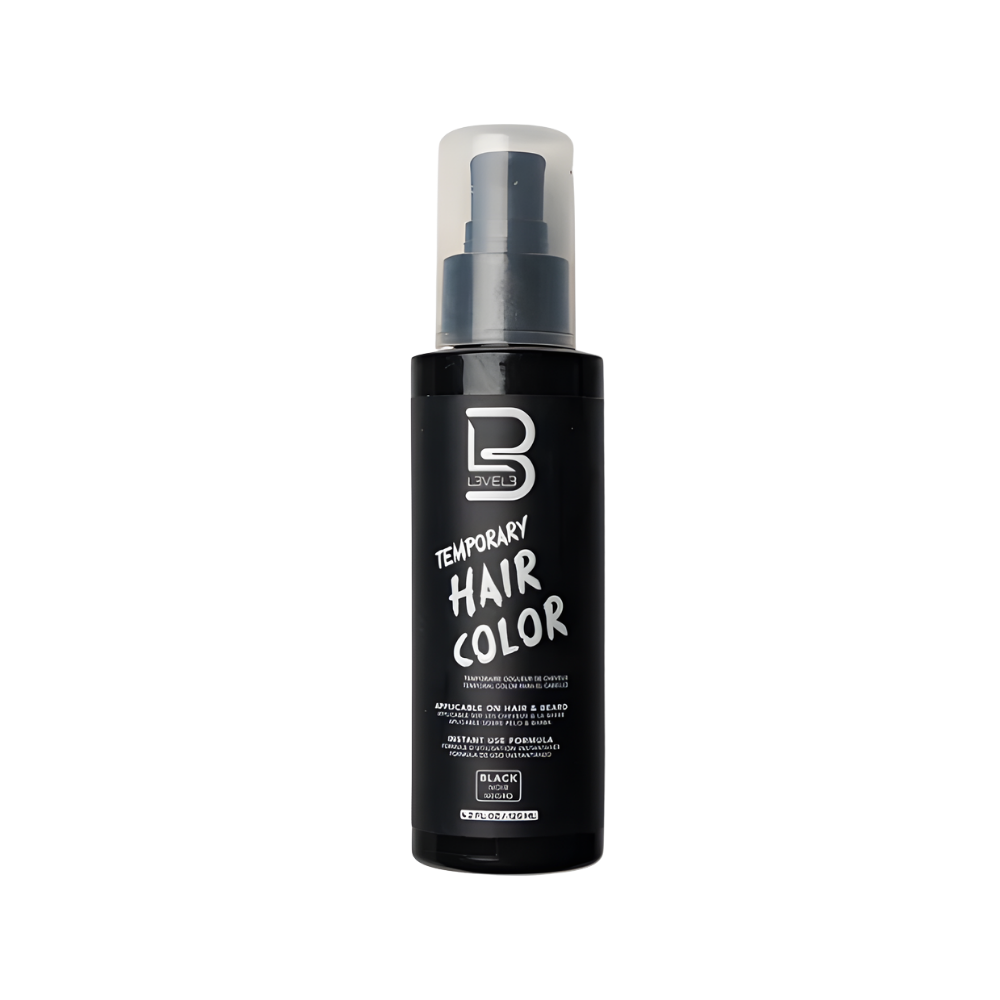 L3VEL3 - TEMPORARY BEARD COLOR BLACK 125 ML