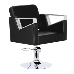 Επαγγελματική Καρέκλα Κομμωτηρίου Μαύρη με Silver MA6990
