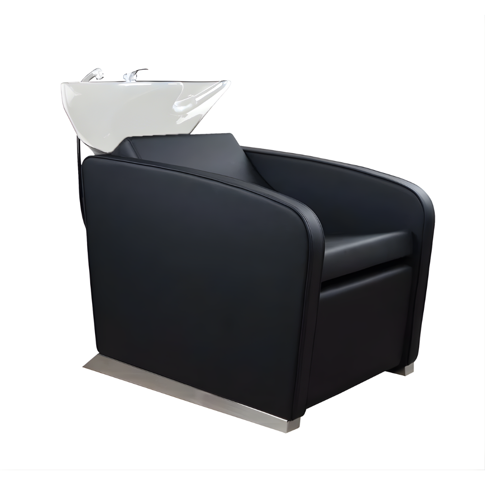 Σταθερός Λουτήρας Μαύρος με Λευκή Λεκάνη MA2978