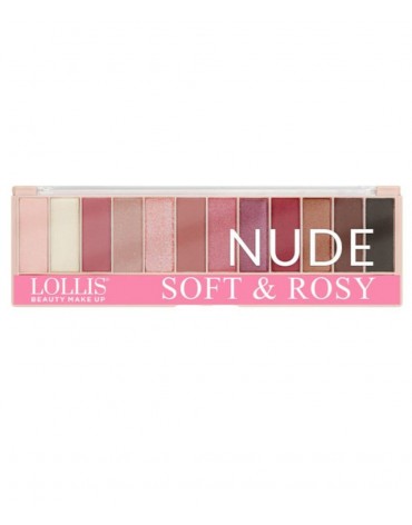 Lollis - Nude Eyeshadow Palette Soft & Rosy