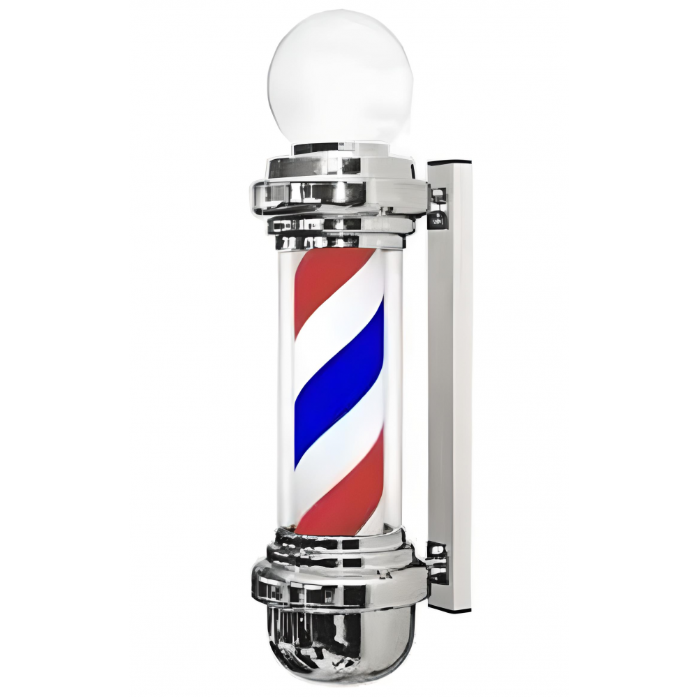 The Shaving Factory - Barber Pole Φάρος κουρείου 68 cm Silver