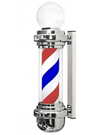 The Shaving Factory - Barber Pole Φάρος κουρείου 68 cm Silver