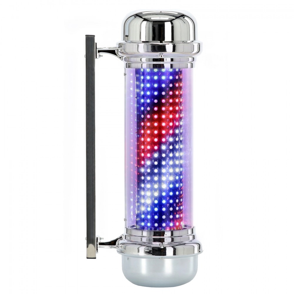 The Shaving Factory - Barber Pole Led Φάρος κουρείου 68 cm Silver