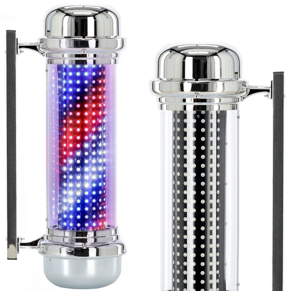 The Shaving Factory - Barber Pole Led Φάρος κουρείου 68 cm Silver