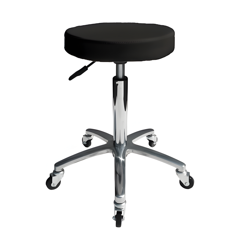 Επαγγελματικό Σκαμπό Κομμωτηρίου Μαύρη με Silver MA7315