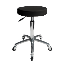 Επαγγελματικό Σκαμπό Κομμωτηρίου Μαύρη με Silver MA7315