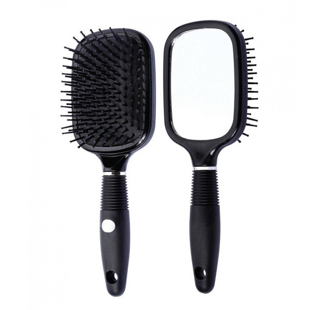 LIONESSE - HAIR BRUSH DUO WITH MIRROR BLACK