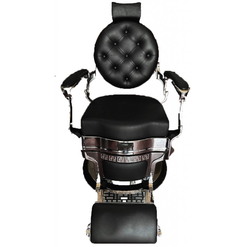 Επαγγελματική Καρέκλα Κουρείου Μαύρη και Silver 5258 98 A130