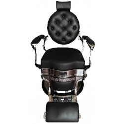 Επαγγελματική Καρέκλα Κουρείου Μαύρη και Silver 5258 98 A130