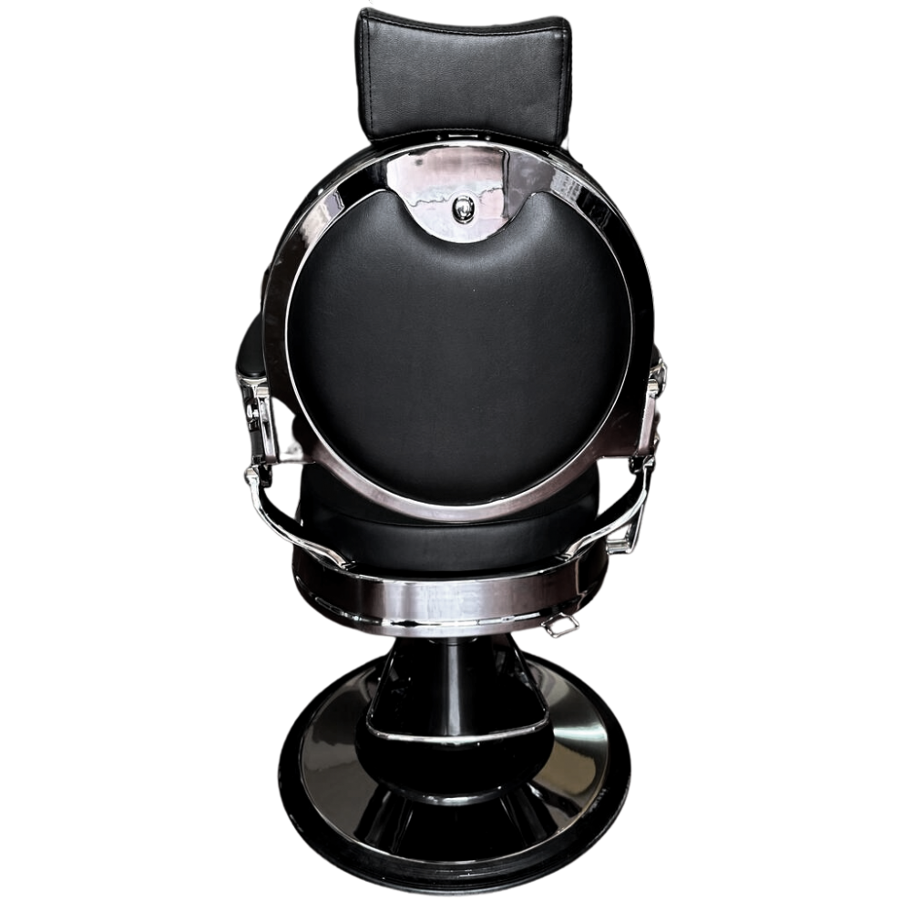 Επαγγελματική Καρέκλα Κουρείου Μαύρη και Silver 5258 98 A130