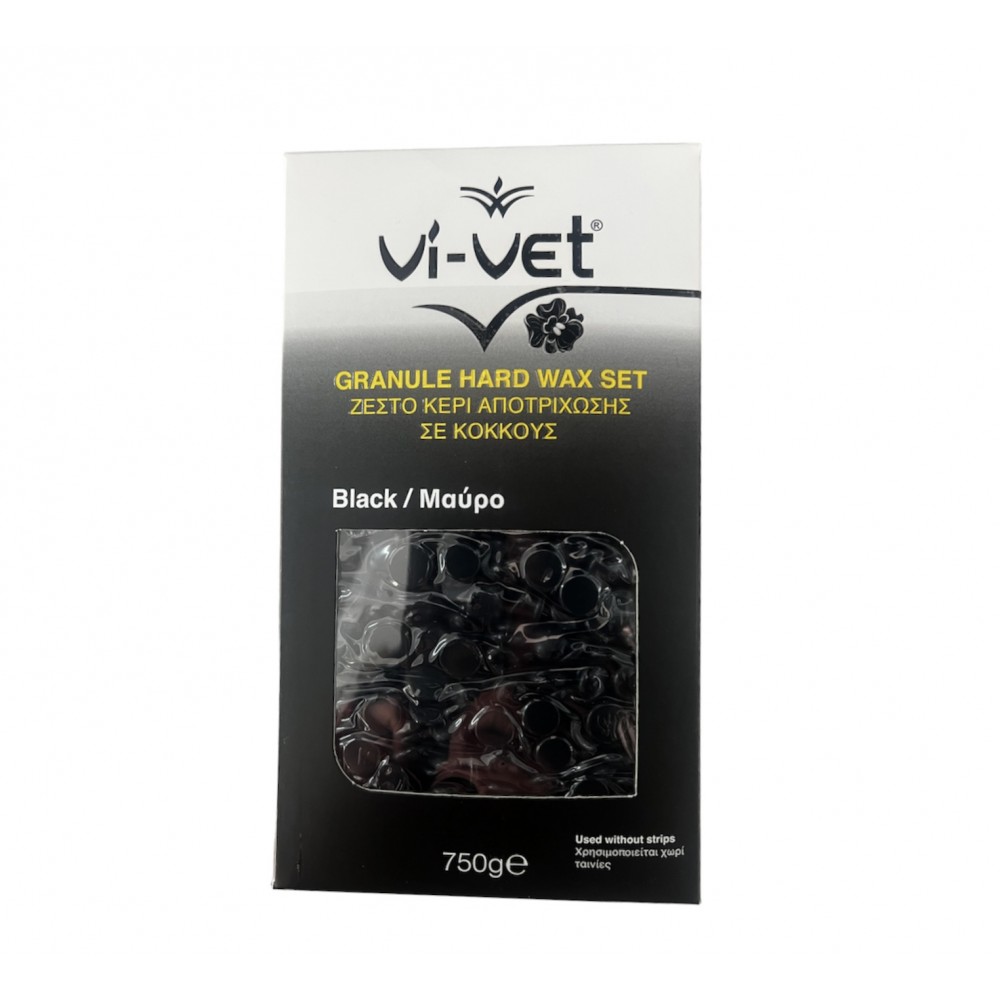 VI-VET Ζεστό Κερί Αποτρίχωσης Σε Κόκκους Μαυρό 250 GR