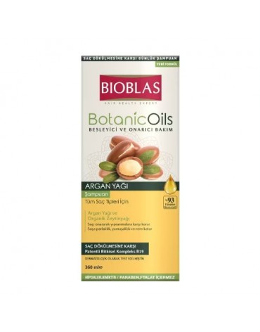 BIOBLAS Argan Oil Σαμπουάν (Αντι-τριχόπτωση & Για όλους τους τύπους μαλλιών) 375ml