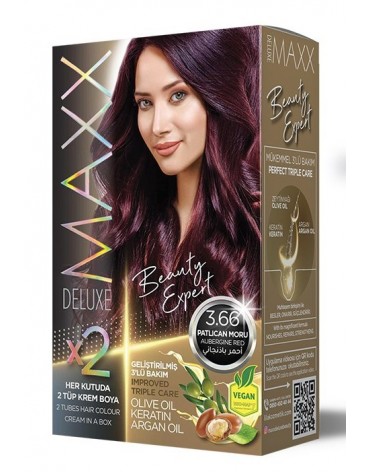 Maxx Deluxe Hair Color 3.66 AUBERGINE RED