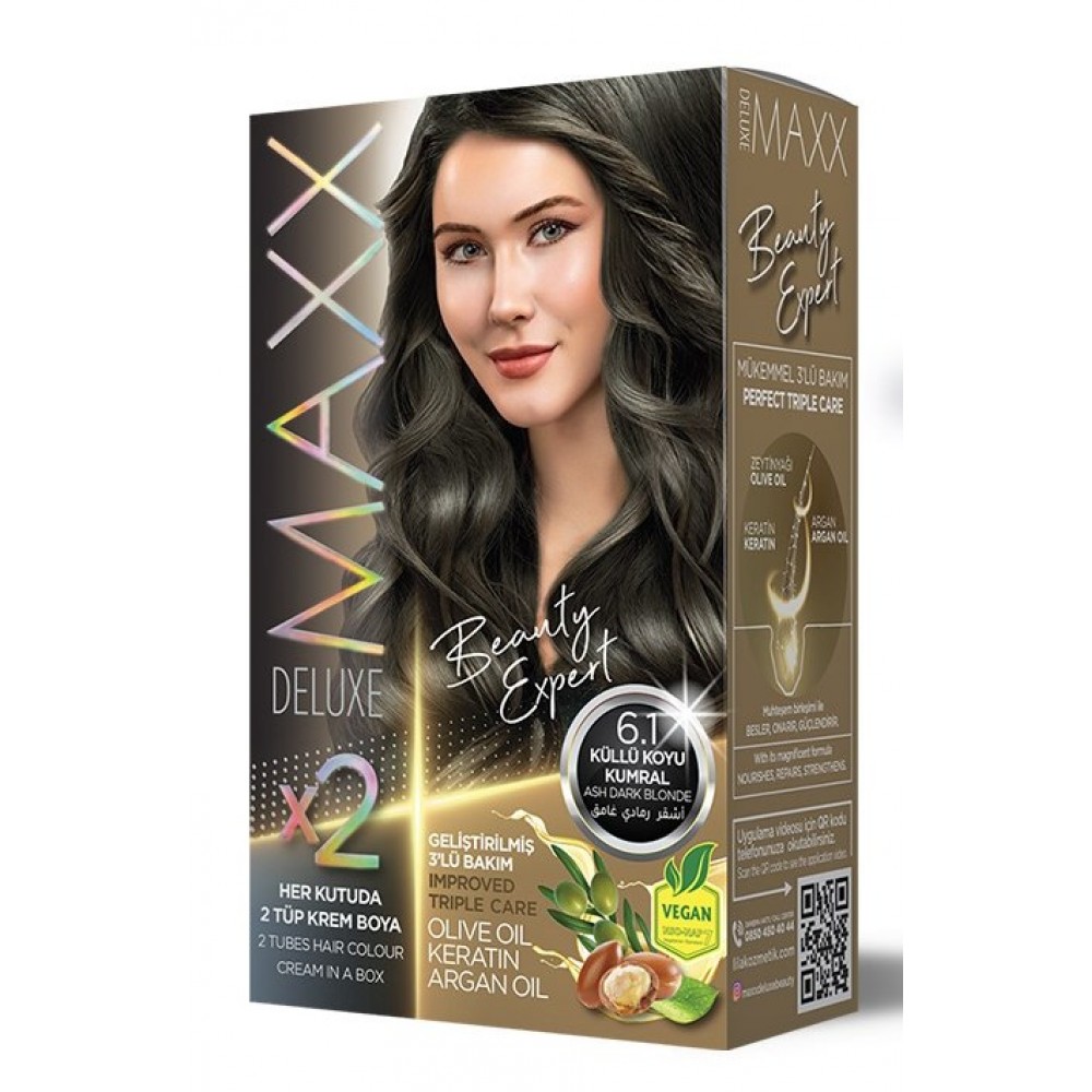 Maxx Deluxe Hair Color 6.1 ASH DARK BLONDE