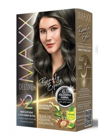 Maxx Deluxe Hair Color 6.1 ASH DARK BLONDE
