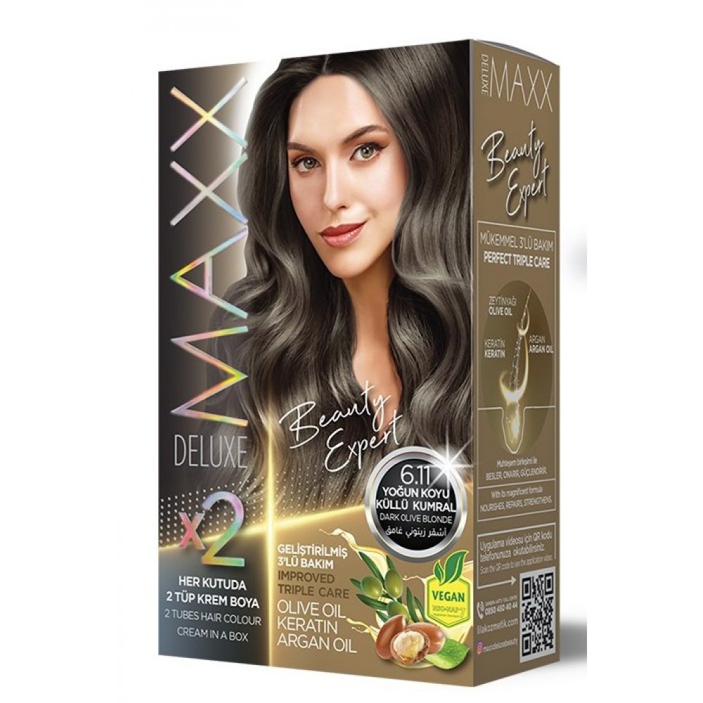 Maxx Deluxe Hair Color 6.11 DARK OLIVE BLONDE