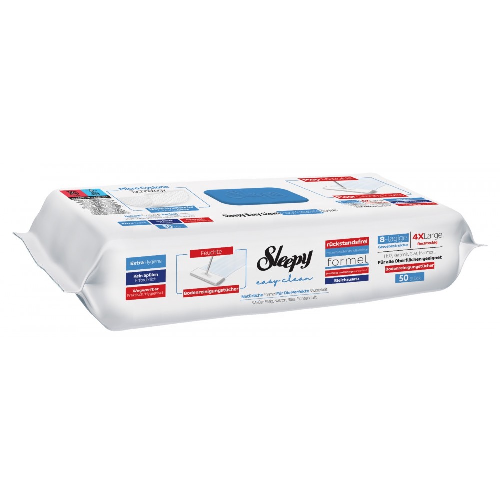SLEEPY - ΑΝΤΑΛΛΑΚΤΙΚΑ ΜΑΝΤΗΛΑΚΙΑ ΚΑΘΑΡΙΣΜΟΥ ΕΠΙΦΑΝΕΙΩΝ ΣΦΟΥΓΓΑΡΙΣΤΡΑΣ XL BLEACH 50 ΤΜΧ