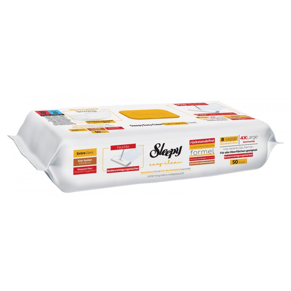 SLEEPY - ΑΝΤΑΛΛΑΚΤΙΚΑ ΜΑΝΤΗΛΑΚΙΑ ΚΑΘΑΡΙΣΜΟΥ ΕΠΙΦΑΝΕΙΩΝ ΣΦΟΥΓΓΑΡΙΣΤΡΑΣ XL HERBAL SOAP 50 ΤΜΧ