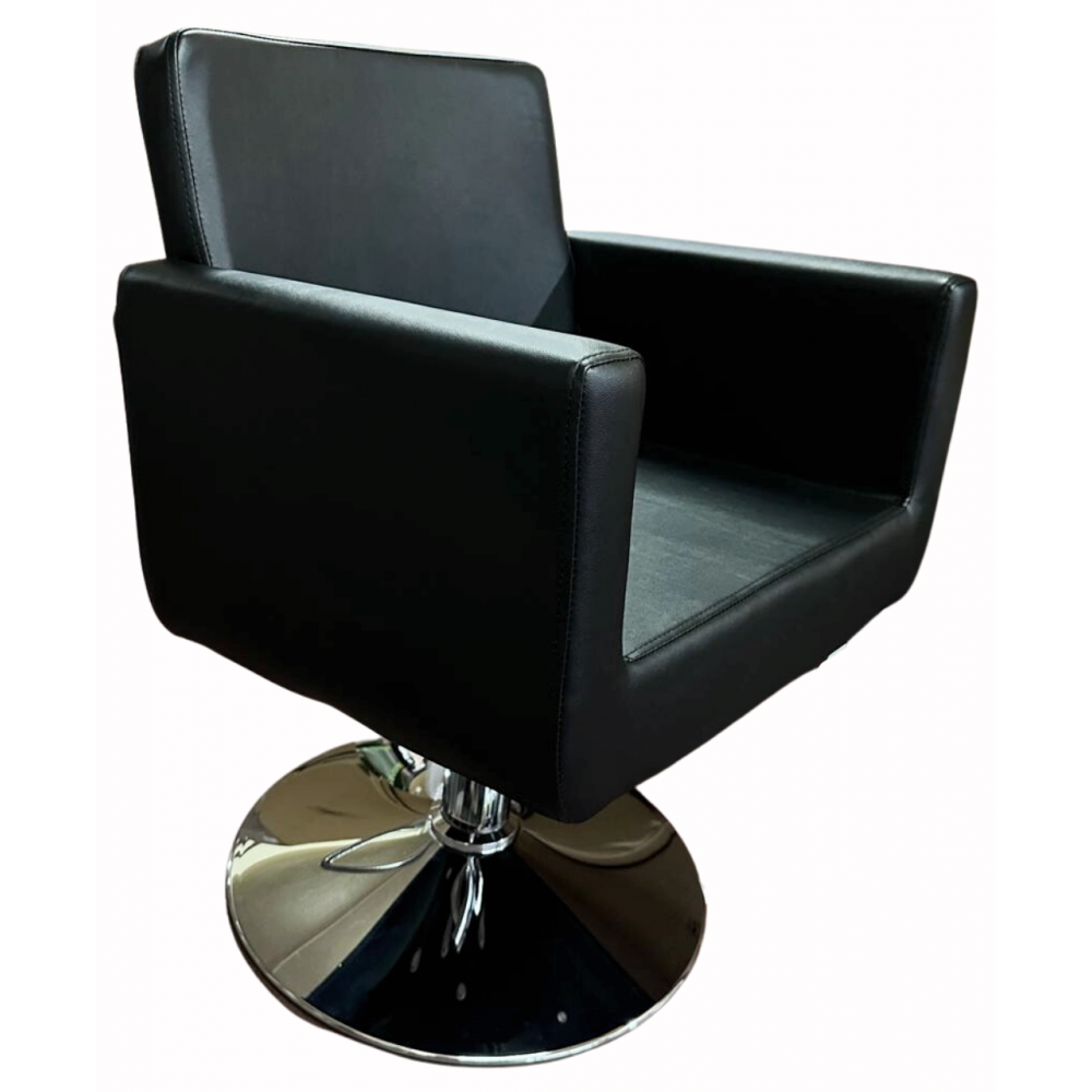 Επαγγελματική Καρέκλα Κομμωτηρίου Μαύρη με Silver 6926 A39