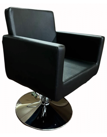 Επαγγελματική Καρέκλα Κομμωτηρίου Μαύρη με Silver 6926 A39
