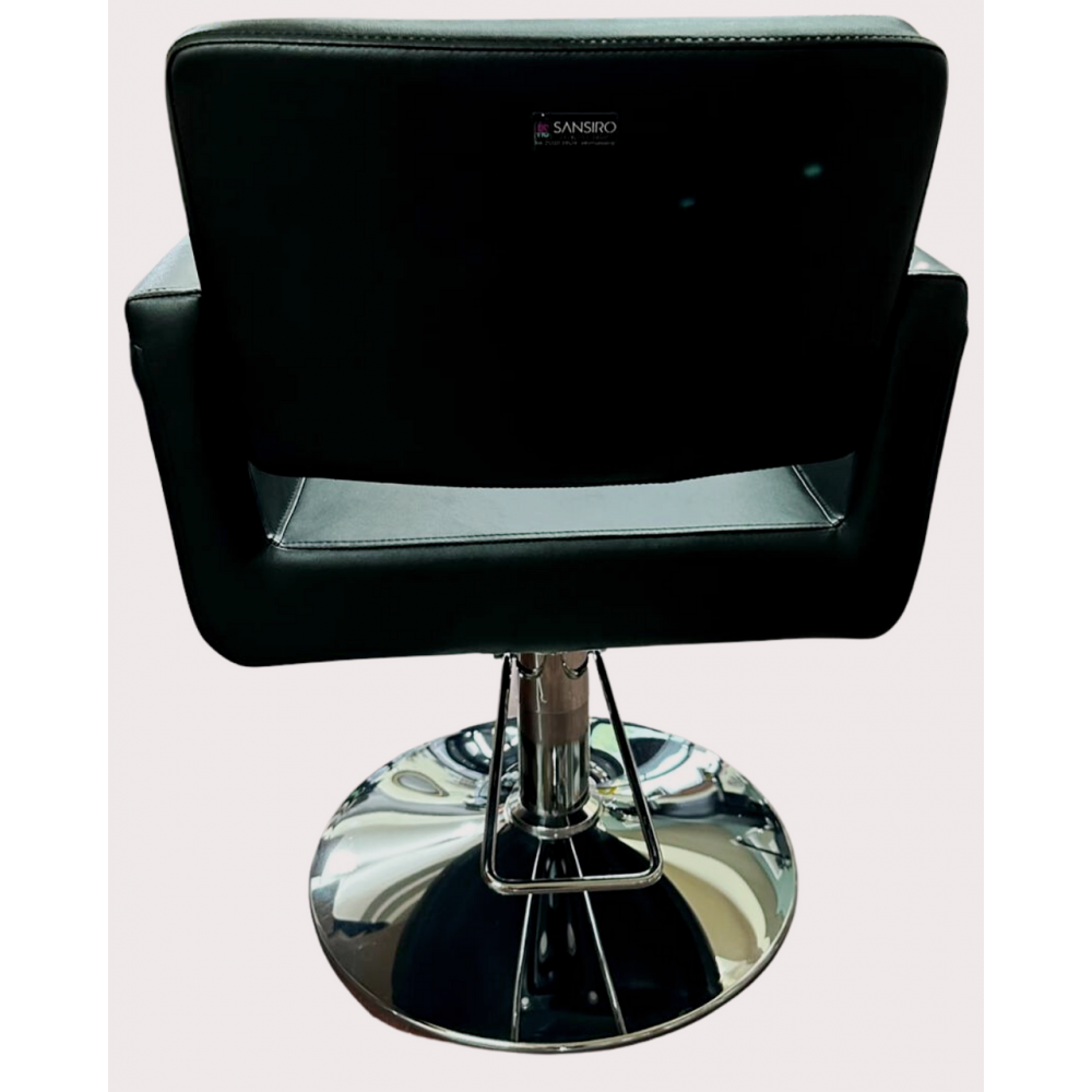 Επαγγελματική Καρέκλα Κομμωτηρίου Μαύρη με Silver 6926 A39