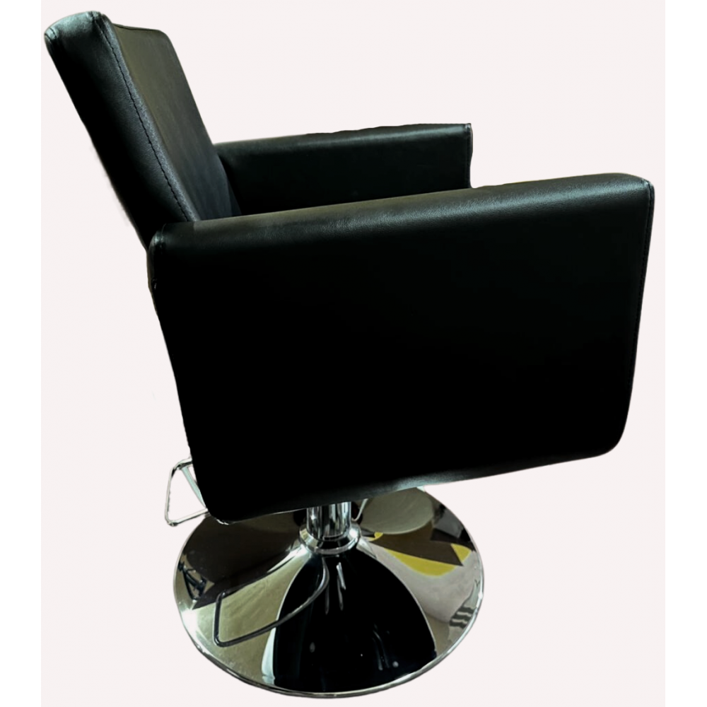 Επαγγελματική Καρέκλα Κομμωτηρίου Μαύρη με Silver 6926 A39