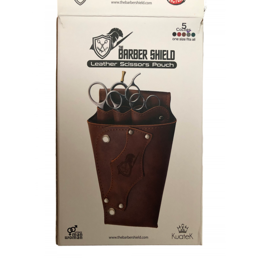 The Barber Shield δερμάτινη θήκη ψαλιδιού