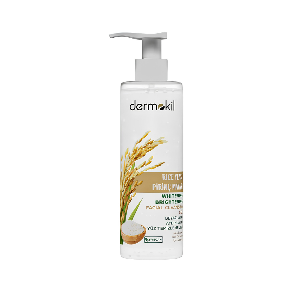 DERMOKIL - ΤΖΕΛ ΚΑΘΑΡΙΣΜΟΥ ΓΙΑ ΛΕΥΚΑΝΣΗ  (Whitening Facial Cleasnsing Gel Rice Yeast) 200ml